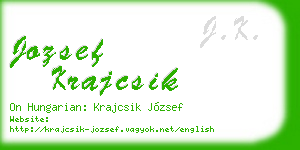 jozsef krajcsik business card